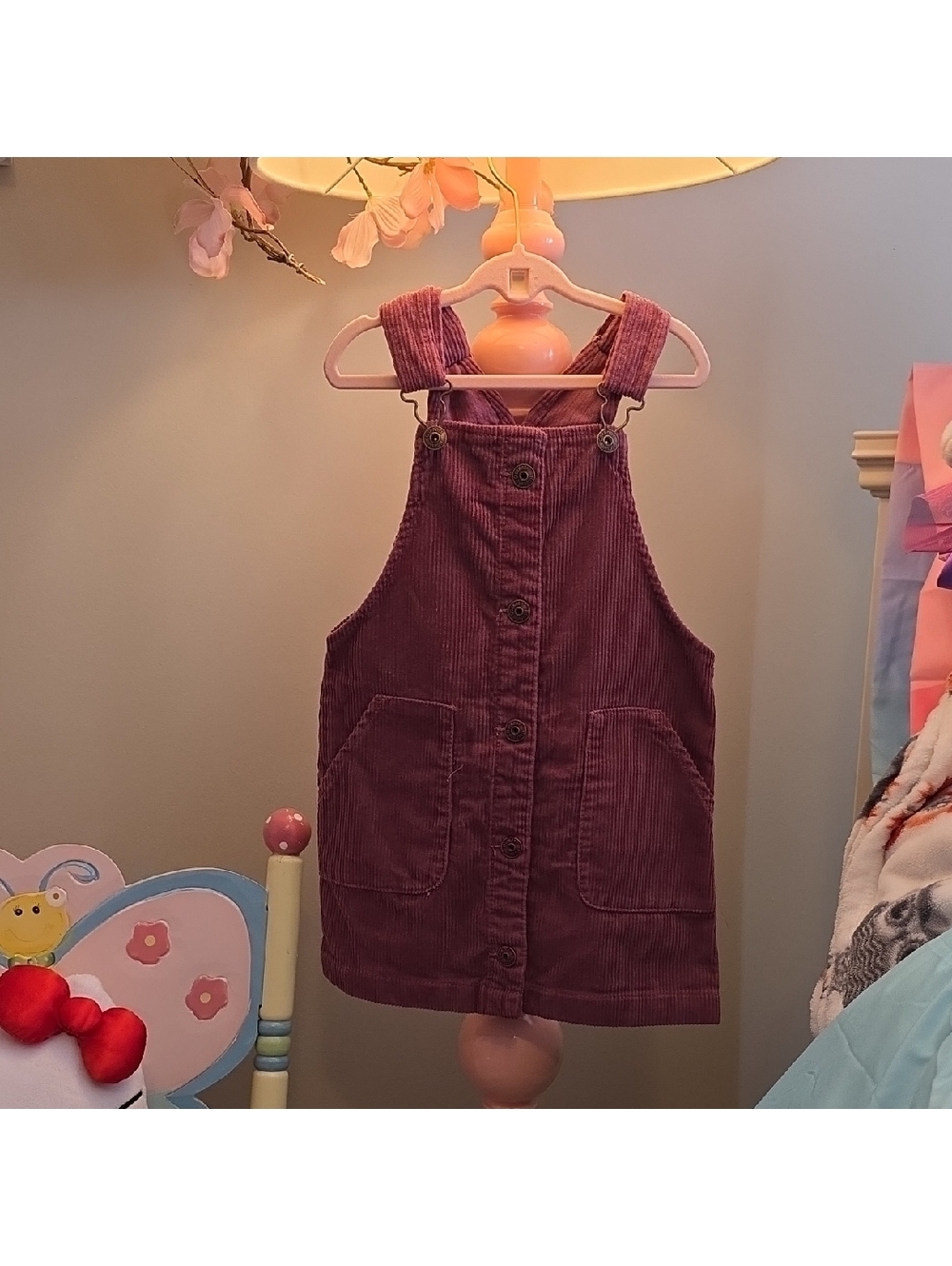 OshKosh B'gosh Kids Corduroy Overalls - Burgundy